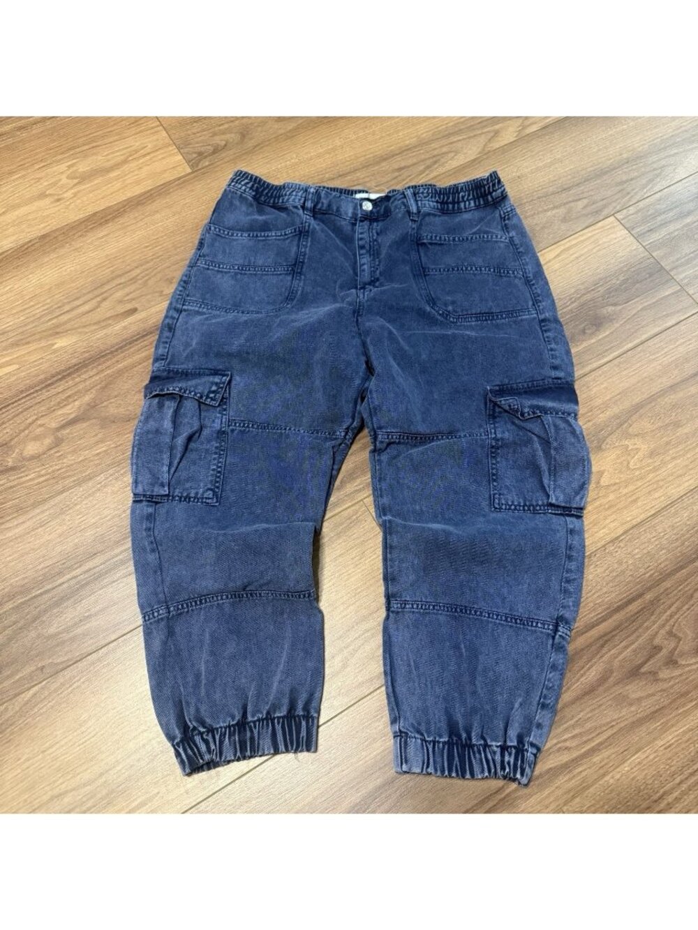Free People We The Free Womens Pants Blue Barrel Cargo Size Large L